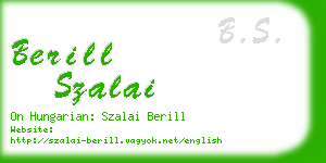 berill szalai business card